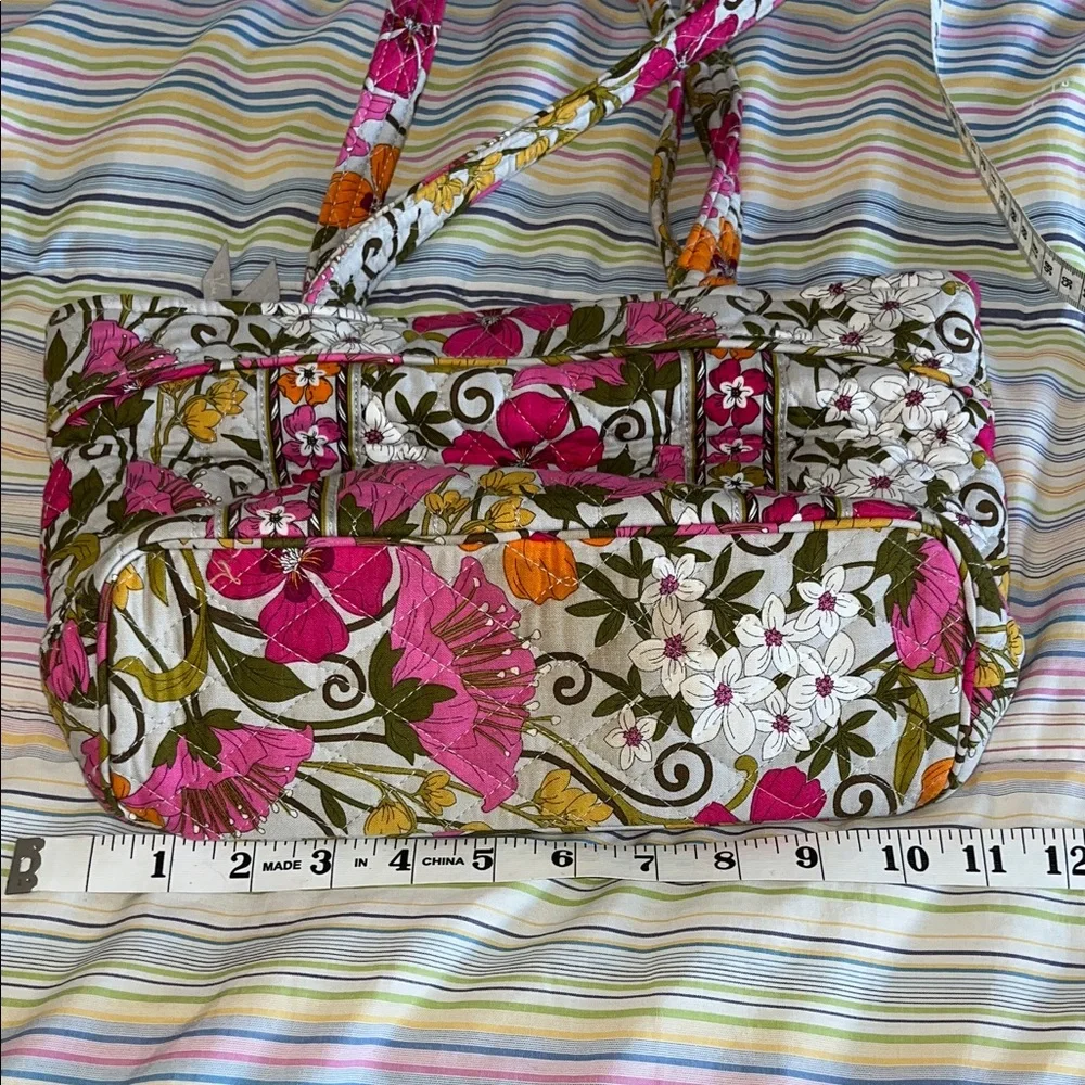 Vera Bradley Quilted Floral Tote in‎ Pink, Orange & Green